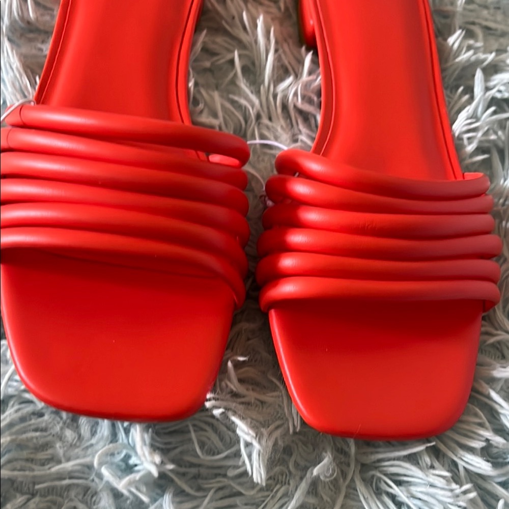 A New Day Orange Ribbed Slip-On Sandals - Picture 5 of 16